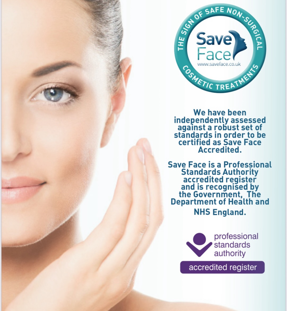 Save Face accredited aesthetics clinic