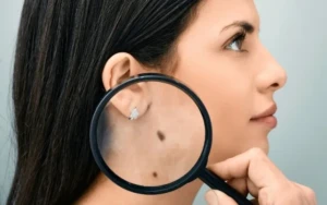 Mole removal during a cryotherapy treatment